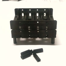 Load image into Gallery viewer, 4 Slot 18650 Powerwall Battery Case Holder, 1 Pcs 4 Slots in Series x 3.7volts Black Plastic Batteries Case