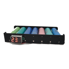 Load image into Gallery viewer, 7 Slot 18650 Battery Case Holder, 7 Slots in Series x 3.7volts Black Plastic Batteries Case