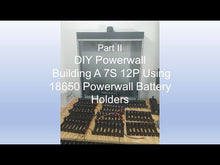 Load and play video in Gallery viewer, 7 Slot 18650 Powerwall Battery Case Holder, 7 Slots in Series x 3.7volts Black Plastic Batteries Case Pack of 2